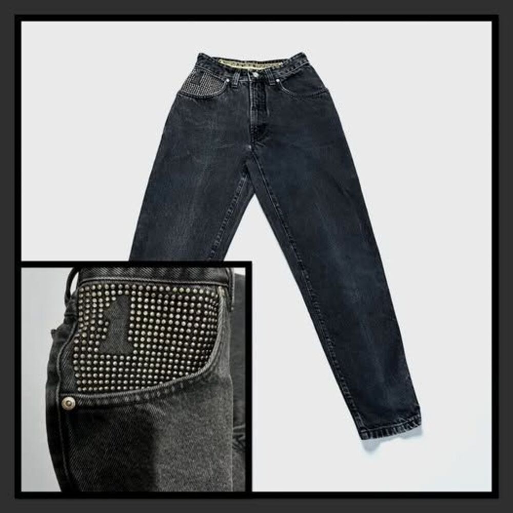 Vintage 90's TRUSSARDI Jeans Black Denim MADE IN ITALY